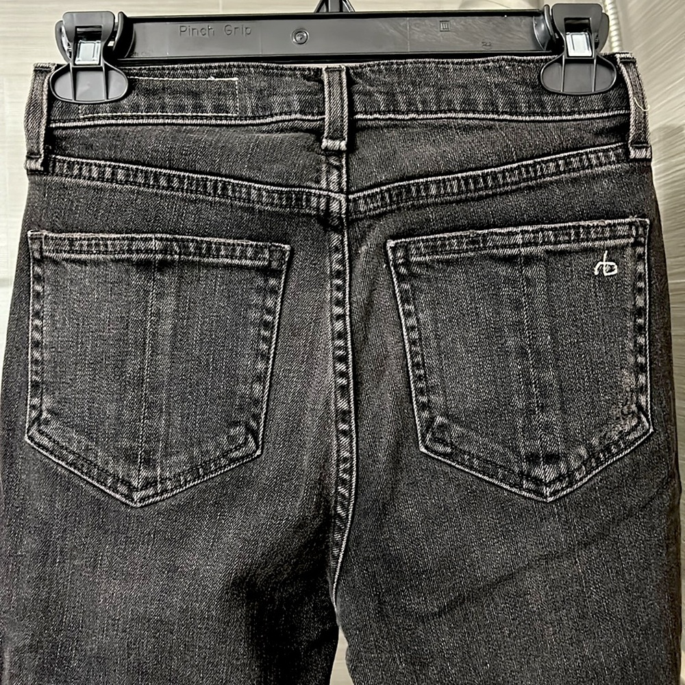 ✨ RAG & BONE ✨ NWT Black Destructed High Rise Ankle Skinny Jeans Size 25 - Picture 13 of 16
